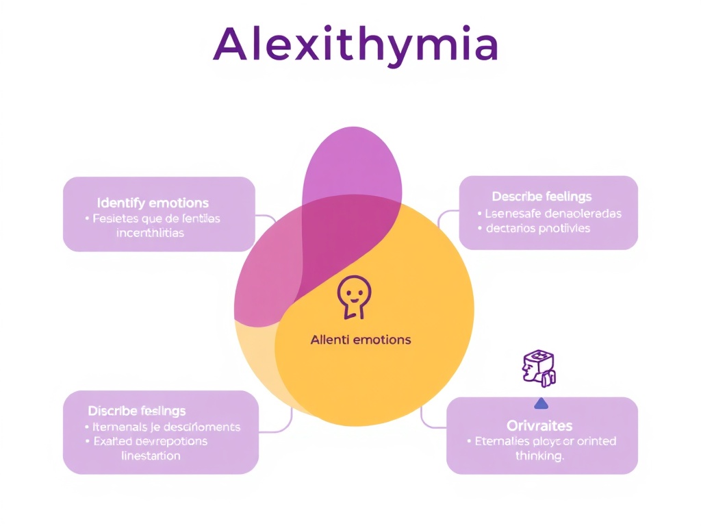 Diagrama de los 3 componentes de la alexitimia