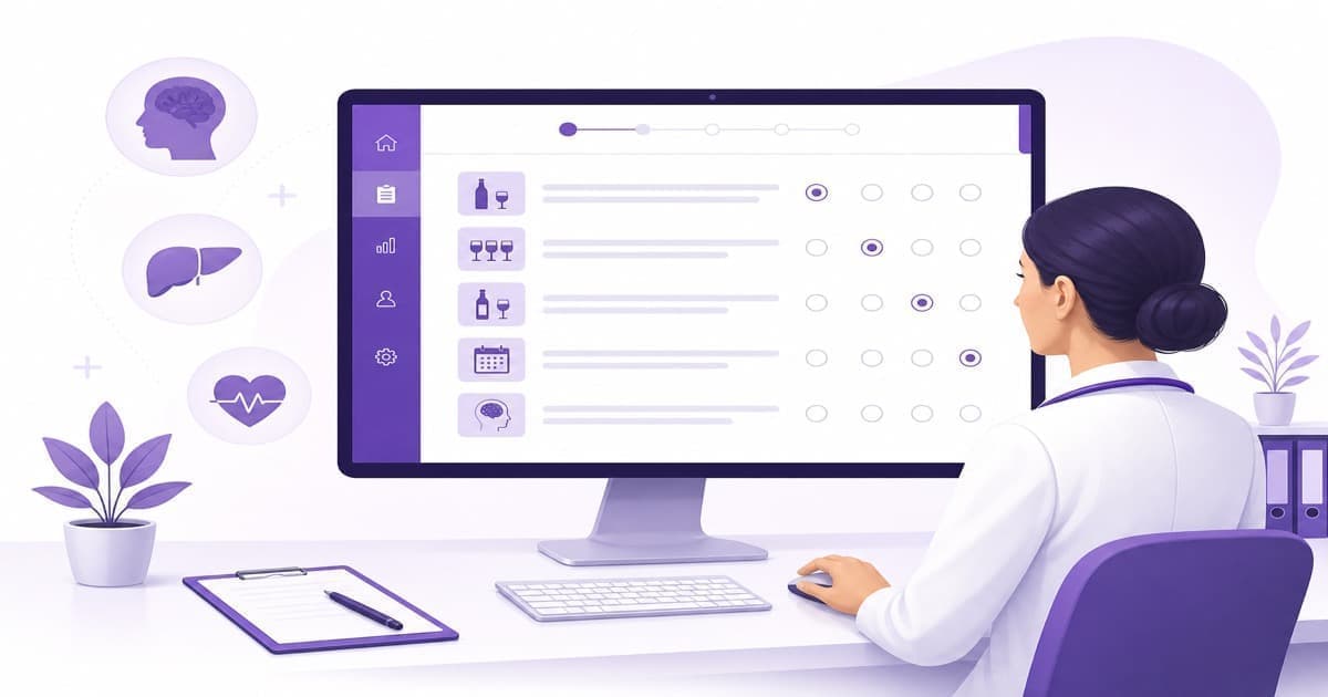 Test AUDIT de identificación de trastornos por consumo de alcohol en formato digital