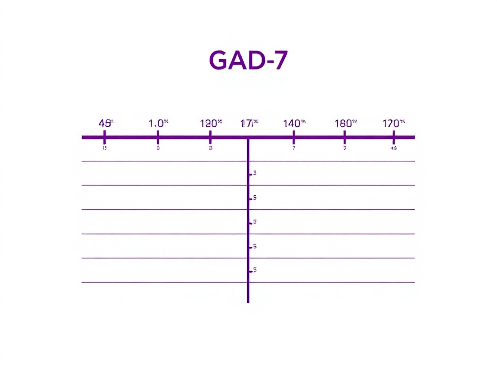 Tabla de interpretación de puntajes del GAD-7 con niveles de severidad de ansiedad