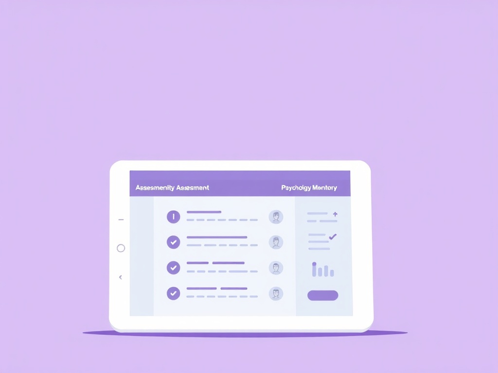 Profesional de salud completando Maslach Burnout Inventory en evaluación laboral