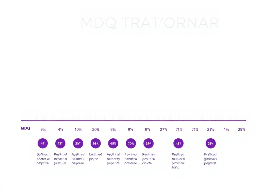 Tabla comparativa de puntuaciones MDQ e interpretaci&oacute;n cl&iacute;nica