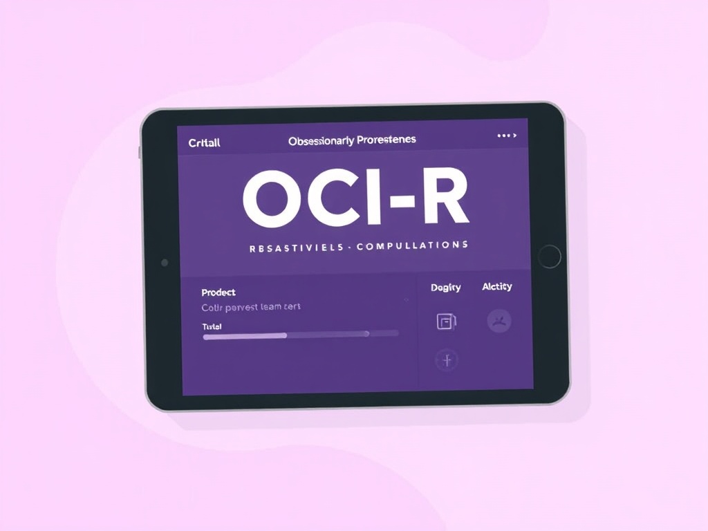 Profesional de salud mental completando evaluaci&oacute;n del OCI-R con paciente