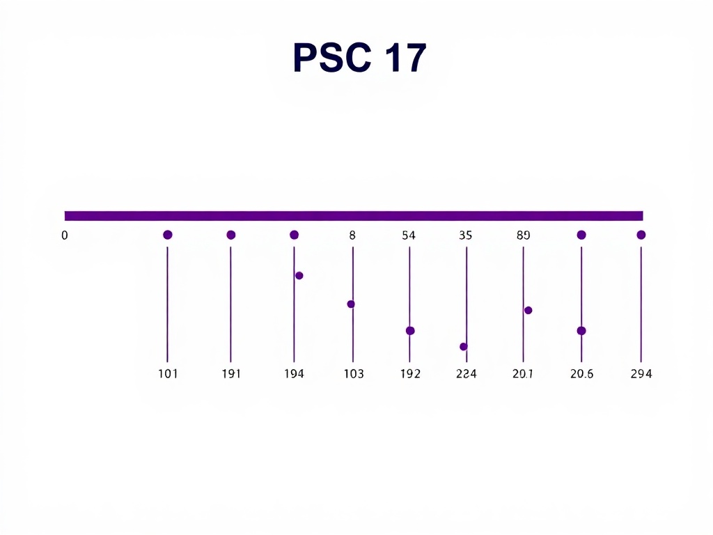 Gr&aacute;fico de interpretaci&oacute;n de puntuaciones PSC-17