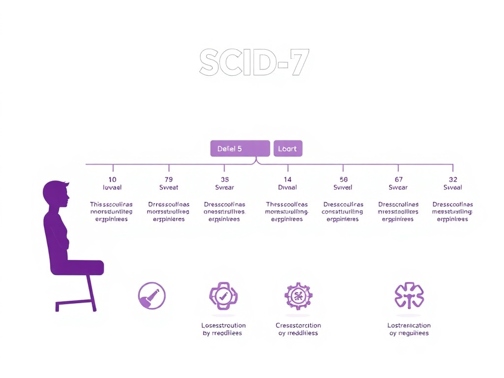 Formulario de evaluaci&oacute;n SCID-5 con secciones de trastornos del estado de &aacute;nimo y ansiedad