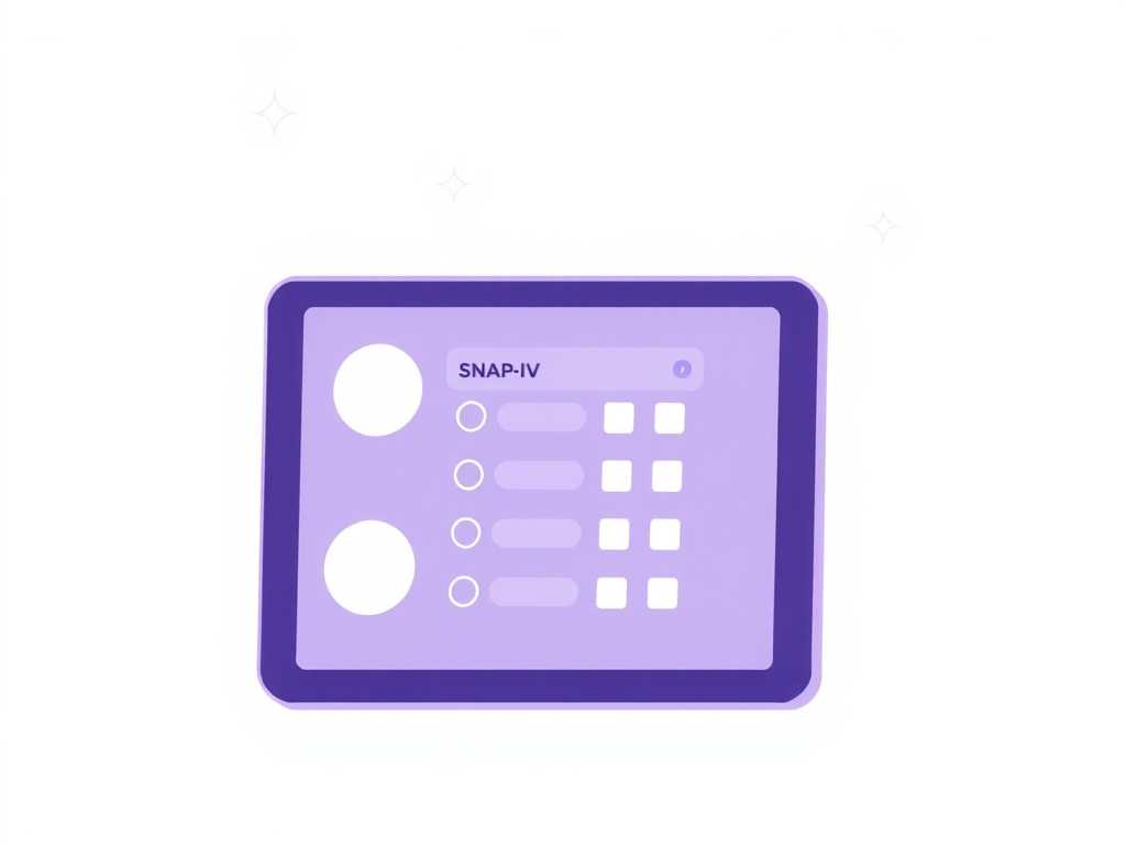 Imagen representativa del SNAP-IV cuestionario para evaluaci&oacute;n de TDAH en ni&ntilde;os, mostrando elementos de diagn&oacute;stico cl&iacute;nico infantil