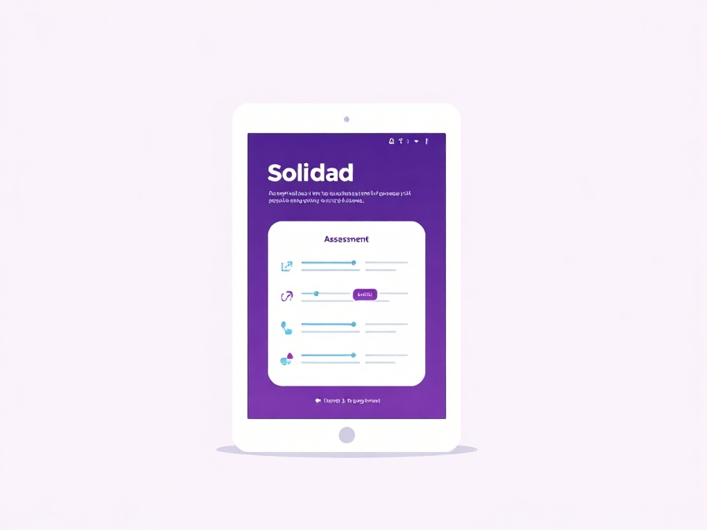 Profesional de salud mental administrando UCLA escala de soledad en consulta cl&iacute;nica